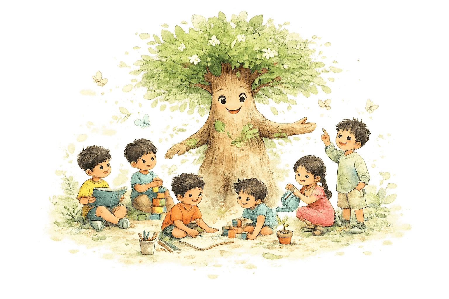 Children learning happily with Kashy